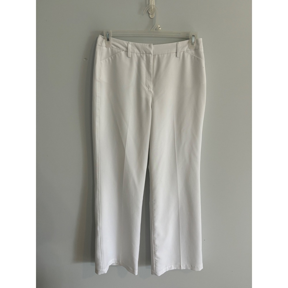 Dressbarn White Career Pants Business Casual‎ Trousers Straight Leg 10